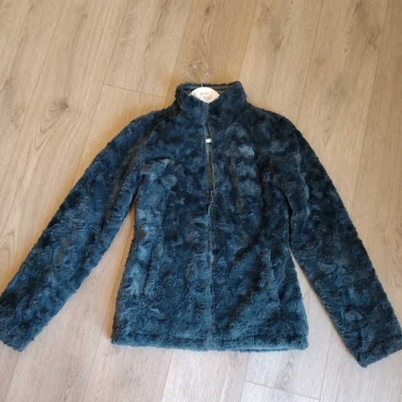 LIKE NEW The North Face Women's Puffer Jacket Dark Green XS Reversible Faux Fur - Picture 8 of 9